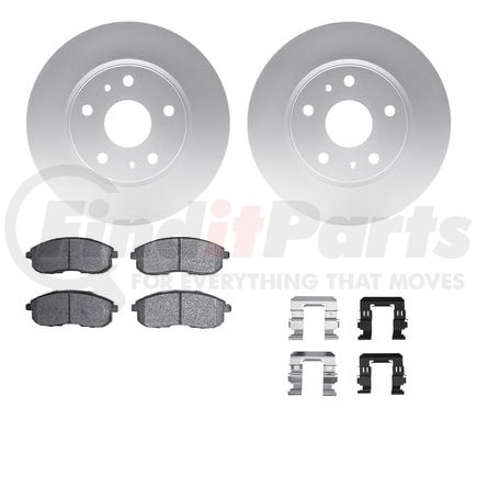 4512-01012 by DYNAMIC FRICTION COMPANY - GEOSPEC Coated Rotors with 5000 Brake Pads - Ceramic and Hardware