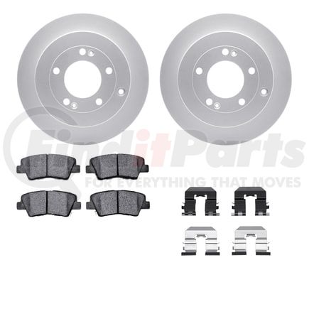 4512-03130 by DYNAMIC FRICTION COMPANY - GEOSPEC Coated Rotors with 5000 Brake Pads - Ceramic and Hardware