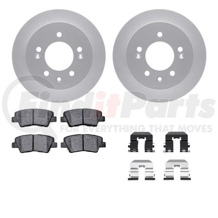 4512-03133 by DYNAMIC FRICTION COMPANY - GEOSPEC Coated Rotors with 5000 Brake Pads - Ceramic and Hardware