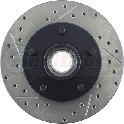 127.62013CR by STOPTECH - Sport Cryo Drilled & Slotted Brake Rotor, Front Right