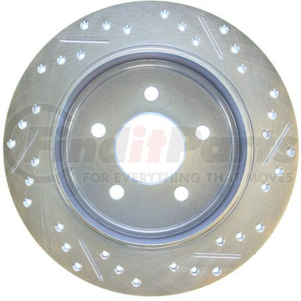 227.65052R by STOPTECH - StopTech Select Sport Drilled and Slotted Brake Rotor; Rear Right