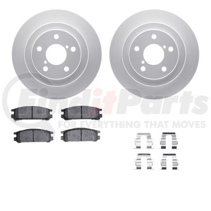 4512-13044 by DYNAMIC FRICTION COMPANY - GEOSPEC Coated Rotors with 5000 Brake Pads - Ceramic and Hardware