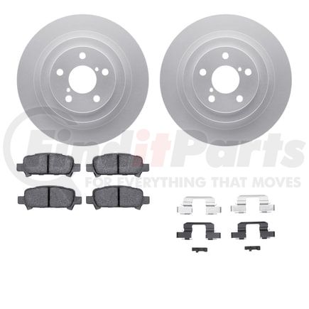 4512-13062 by DYNAMIC FRICTION COMPANY - GEOSPEC Coated Rotors with 5000 Brake Pads - Ceramic and Hardware