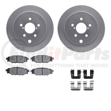 4512-13068 by DYNAMIC FRICTION COMPANY - GEOSPEC Coated Rotors with 5000 Brake Pads - Ceramic and Hardware