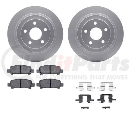 4512-13074 by DYNAMIC FRICTION COMPANY - GEOSPEC Coated Rotors with 5000 Brake Pads - Ceramic and Hardware