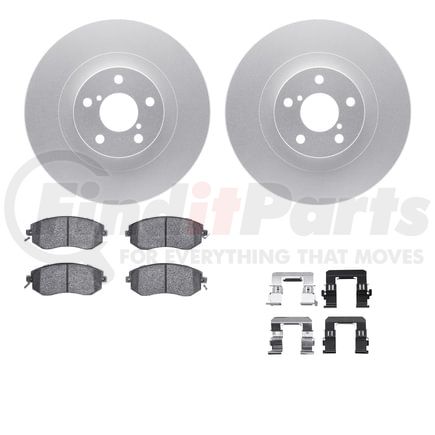 4512-13079 by DYNAMIC FRICTION COMPANY - GEOSPEC Coated Rotors with 5000 Brake Pads - Ceramic and Hardware