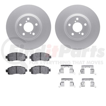 4512-13084 by DYNAMIC FRICTION COMPANY - GEOSPEC Coated Rotors with 5000 Brake Pads - Ceramic and Hardware