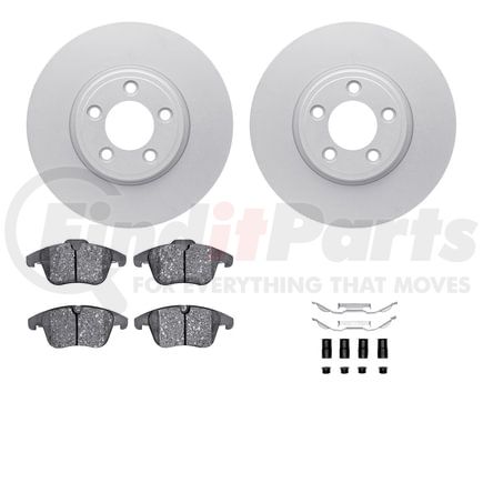 4512-20051 by DYNAMIC FRICTION COMPANY - GEOSPEC Coated Rotors with 5000 Brake Pads - Ceramic and Hardware