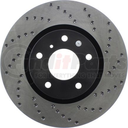 128.42074CL by STOPTECH - StopTech Sport Cryo Cross Drilled Brake Rotor; Front Left