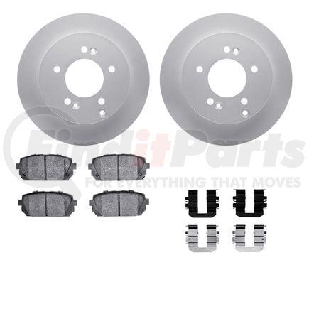 4512-21044 by DYNAMIC FRICTION COMPANY - GEOSPEC Coated Rotors with 5000 Brake Pads - Ceramic and Hardware