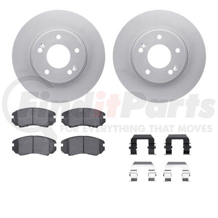 4512-21045 by DYNAMIC FRICTION COMPANY - GEOSPEC Coated Rotors with 5000 Brake Pads - Ceramic and Hardware