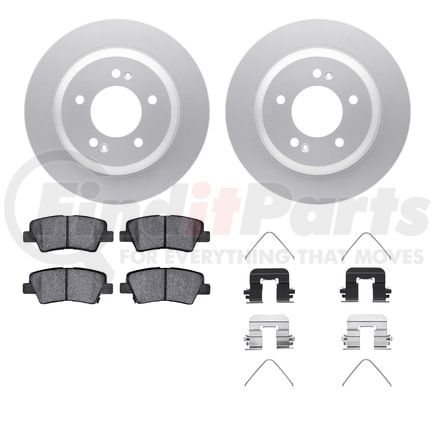 4512-21052 by DYNAMIC FRICTION COMPANY - GEOSPEC Coated Rotors with 5000 Brake Pads - Ceramic and Hardware