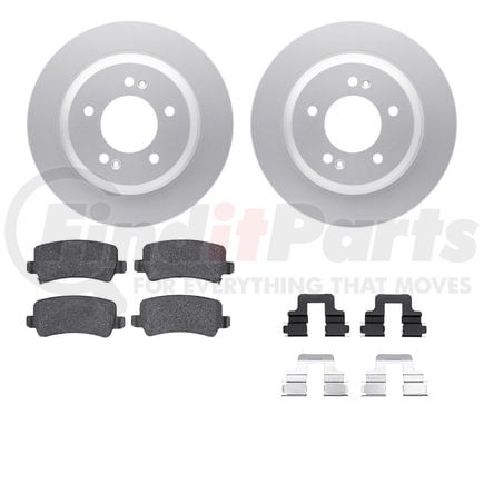 4512-21054 by DYNAMIC FRICTION COMPANY - GEOSPEC Coated Rotors with 5000 Brake Pads - Ceramic and Hardware