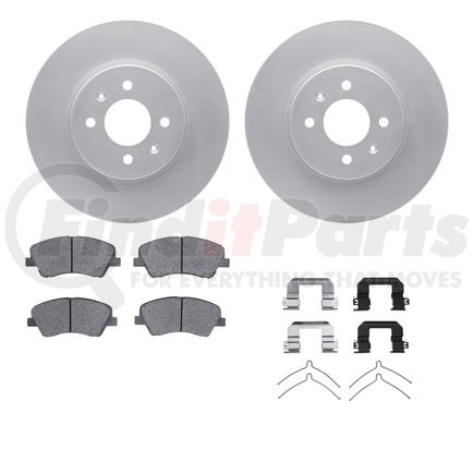 4512-21056 by DYNAMIC FRICTION COMPANY - GEOSPEC Coated Rotors with 5000 Brake Pads - Ceramic and Hardware