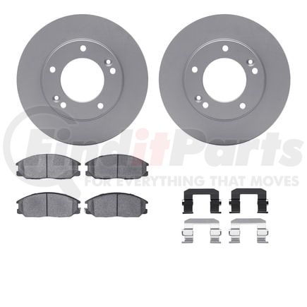 4512-21060 by DYNAMIC FRICTION COMPANY - GEOSPEC Coated Rotors with 5000 Brake Pads - Ceramic and Hardware