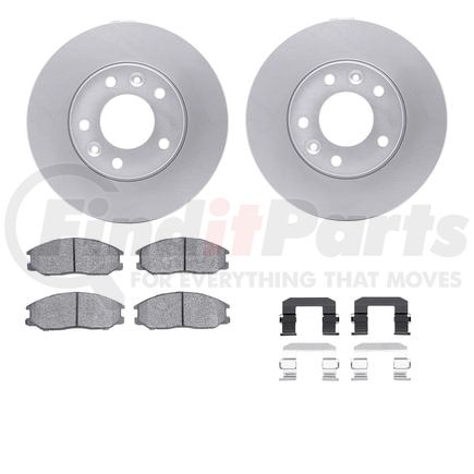 4512-21063 by DYNAMIC FRICTION COMPANY - GEOSPEC Coated Rotors with 5000 Brake Pads - Ceramic and Hardware