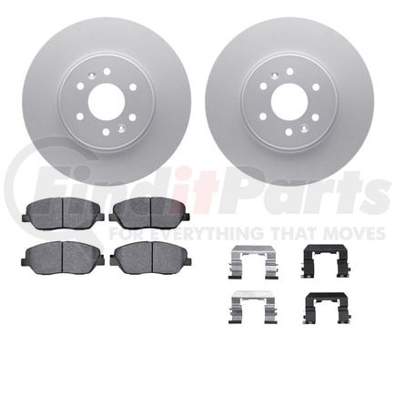 4512-21069 by DYNAMIC FRICTION COMPANY - GEOSPEC Coated Rotors with 5000 Brake Pads - Ceramic and Hardware