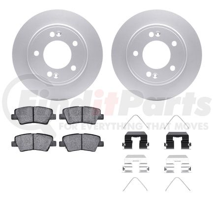 4512-21074 by DYNAMIC FRICTION COMPANY - GEOSPEC Coated Rotors with 5000 Brake Pads - Ceramic and Hardware