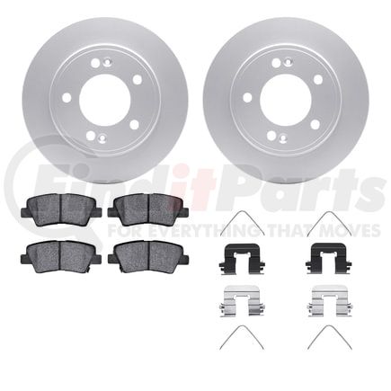 4512-21075 by DYNAMIC FRICTION COMPANY - GEOSPEC Coated Rotors with 5000 Brake Pads - Ceramic and Hardware