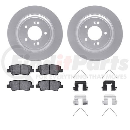 4512-21077 by DYNAMIC FRICTION COMPANY - GEOSPEC Coated Rotors with 5000 Brake Pads - Ceramic and Hardware