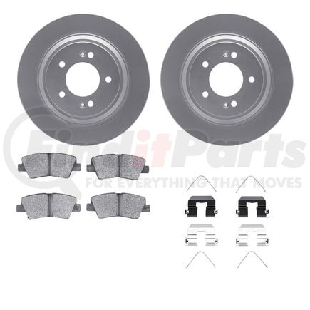 4512-21078 by DYNAMIC FRICTION COMPANY - GEOSPEC Coated Rotors with 5000 Brake Pads - Ceramic and Hardware