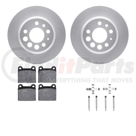 4512-27059 by DYNAMIC FRICTION COMPANY - GEOSPEC Coated Rotors with 5000 Brake Pads - Ceramic and Hardware