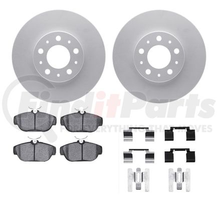 4512-27064 by DYNAMIC FRICTION COMPANY - GEOSPEC Coated Rotors with 5000 Brake Pads - Ceramic and Hardware