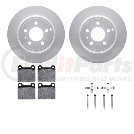 4512-27067 by DYNAMIC FRICTION COMPANY - GEOSPEC Coated Rotors with 5000 Brake Pads - Ceramic and Hardware