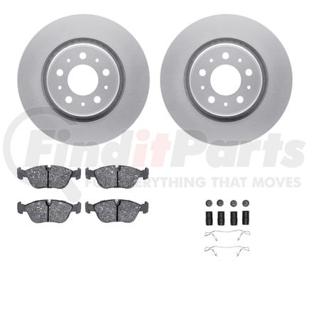 4512-27070 by DYNAMIC FRICTION COMPANY - GEOSPEC Coated Rotors with 5000 Brake Pads - Ceramic and Hardware