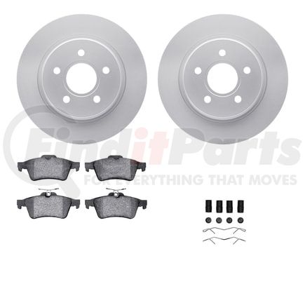 4512-27079 by DYNAMIC FRICTION COMPANY - GEOSPEC Coated Rotors with 5000 Brake Pads - Ceramic and Hardware