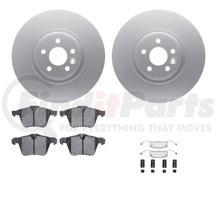 4512-27087 by DYNAMIC FRICTION COMPANY - GEOSPEC Coated Rotors with 5000 Brake Pads - Ceramic and Hardware