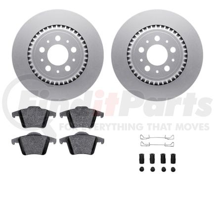 4512-27094 by DYNAMIC FRICTION COMPANY - GEOSPEC Coated Rotors with 5000 Brake Pads - Ceramic and Hardware