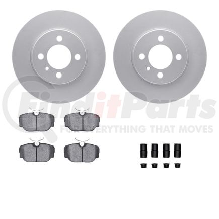 4512-31141 by DYNAMIC FRICTION COMPANY - GEOSPEC Coated Rotors with 5000 Brake Pads - Ceramic and Hardware