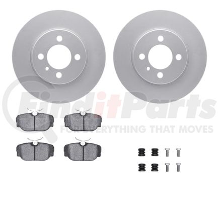 4512-31143 by DYNAMIC FRICTION COMPANY - GEOSPEC Coated Rotors with 5000 Brake Pads - Ceramic and Hardware