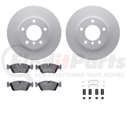 4512-31149 by DYNAMIC FRICTION COMPANY - GEOSPEC Coated Rotors with 5000 Brake Pads - Ceramic and Hardware