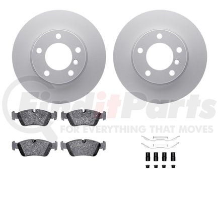 4512-31158 by DYNAMIC FRICTION COMPANY - GEOSPEC Coated Rotors with 5000 Brake Pads - Ceramic and Hardware