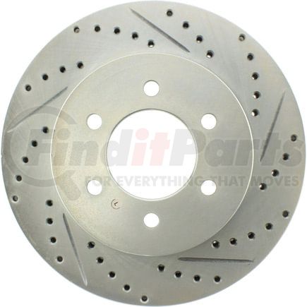 227.65100L by STOPTECH - StopTech Select Sport Drilled and Slotted Brake Rotor; Front Left