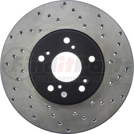 128.40046CL by STOPTECH - StopTech Sport Cryo Cross Drilled Brake Rotor; Front Left