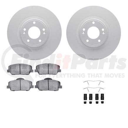 4512-03143 by DYNAMIC FRICTION COMPANY - GEOSPEC Coated Rotors with 5000 Brake Pads - Ceramic and Hardware