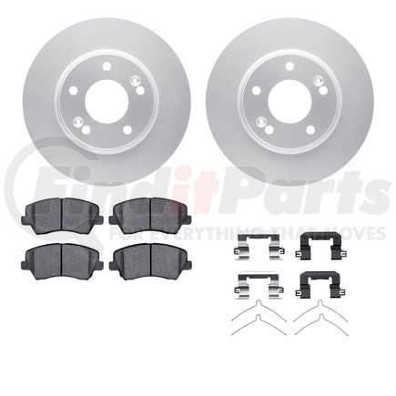 4512-03153 by DYNAMIC FRICTION COMPANY - GEOSPEC Coated Rotors with 5000 Brake Pads - Ceramic and Hardware