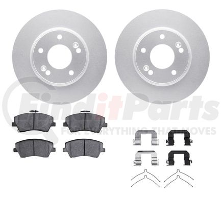 4512-03154 by DYNAMIC FRICTION COMPANY - GEOSPEC Coated Rotors with 5000 Brake Pads - Ceramic and Hardware