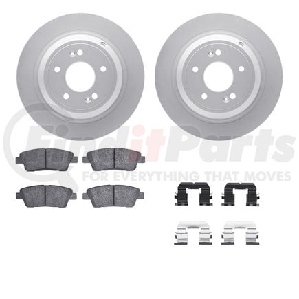 4512-03156 by DYNAMIC FRICTION COMPANY - GEOSPEC Coated Rotors with 5000 Brake Pads - Ceramic and Hardware