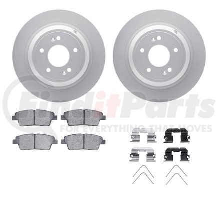 4512-03158 by DYNAMIC FRICTION COMPANY - GEOSPEC Coated Rotors with 5000 Brake Pads - Ceramic and Hardware