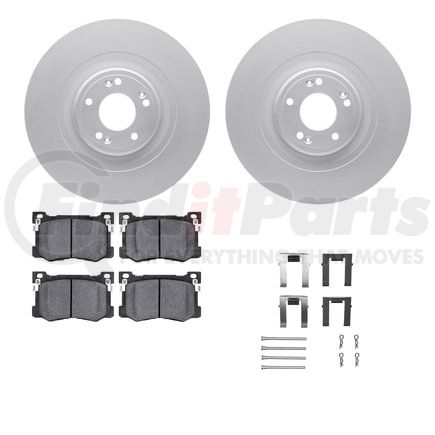 4512-03160 by DYNAMIC FRICTION COMPANY - GEOSPEC Coated Rotors with 5000 Brake Pads - Ceramic and Hardware