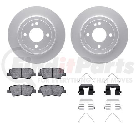 4512-03162 by DYNAMIC FRICTION COMPANY - GEOSPEC Coated Rotors with 5000 Brake Pads - Ceramic and Hardware