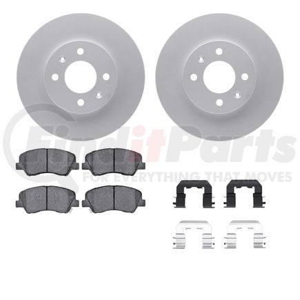 4512-03163 by DYNAMIC FRICTION COMPANY - GEOSPEC Coated Rotors with 5000 Brake Pads - Ceramic and Hardware