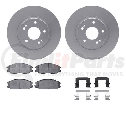 4512-03168 by DYNAMIC FRICTION COMPANY - GEOSPEC Coated Rotors with 5000 Brake Pads - Ceramic and Hardware