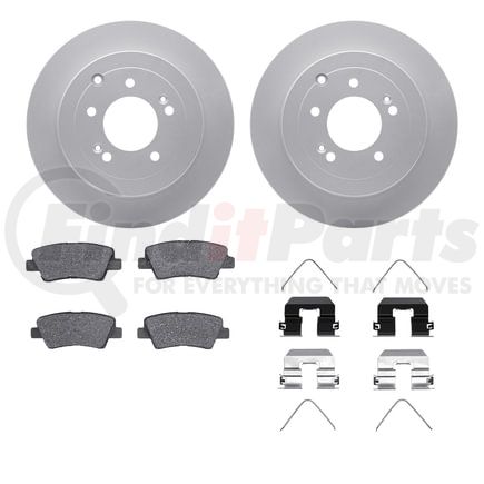 4512-03176 by DYNAMIC FRICTION COMPANY - GEOSPEC Coated Rotors with 5000 Brake Pads - Ceramic and Hardware