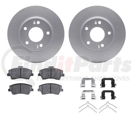 4512-03185 by DYNAMIC FRICTION COMPANY - GEOSPEC Coated Rotors with 5000 Brake Pads - Ceramic and Hardware