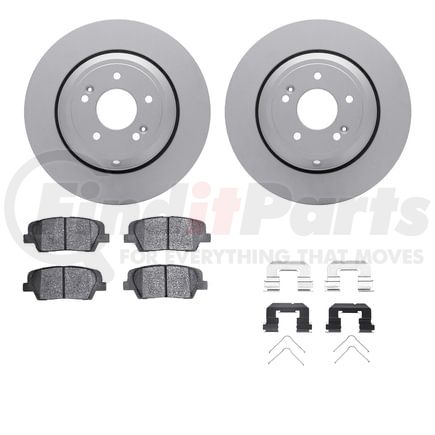 4512-03186 by DYNAMIC FRICTION COMPANY - GEOSPEC Coated Rotors with 5000 Brake Pads - Ceramic and Hardware